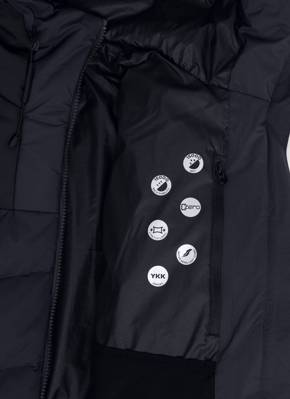 Ski gloves with stretch inserts image number 6