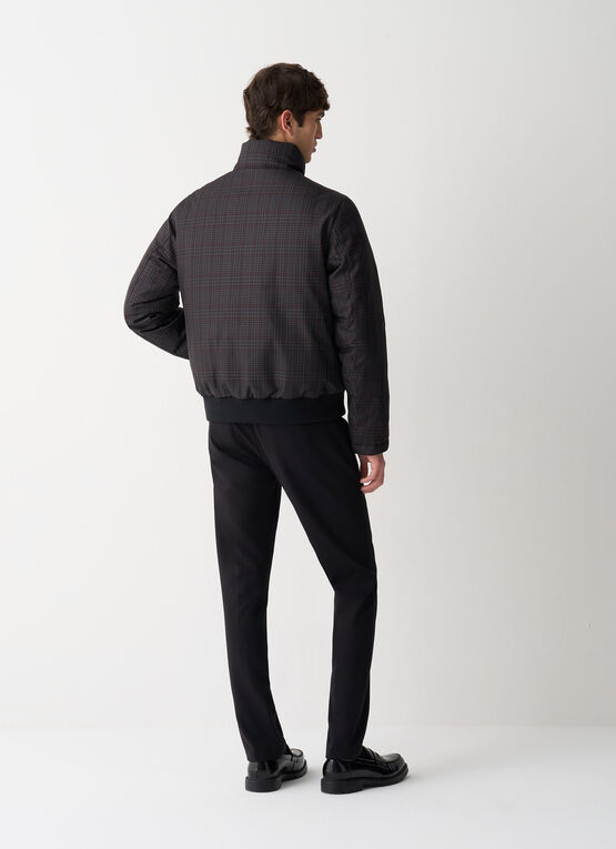 Bomber rembourré à carreaux