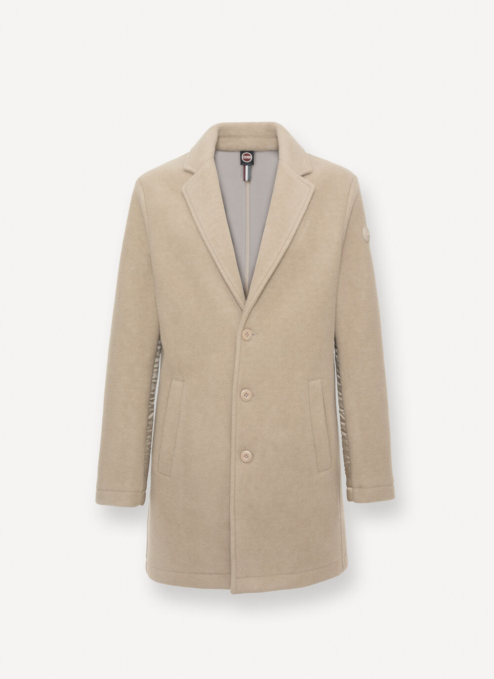 Wool cloth coat with nylon inserts  image number 4