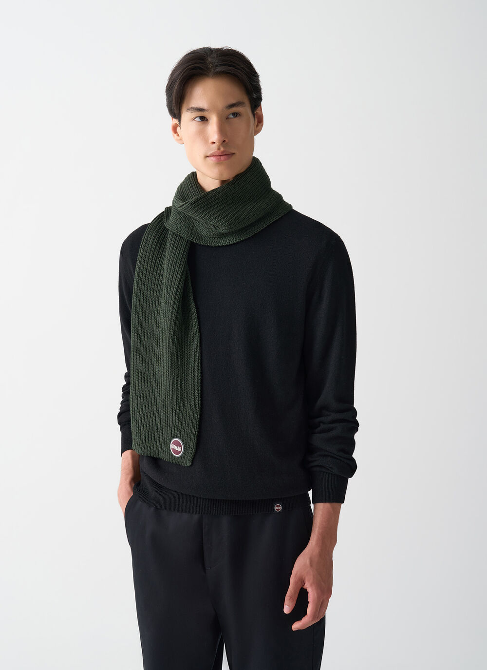 Unisex rib-knit scarf image number 1