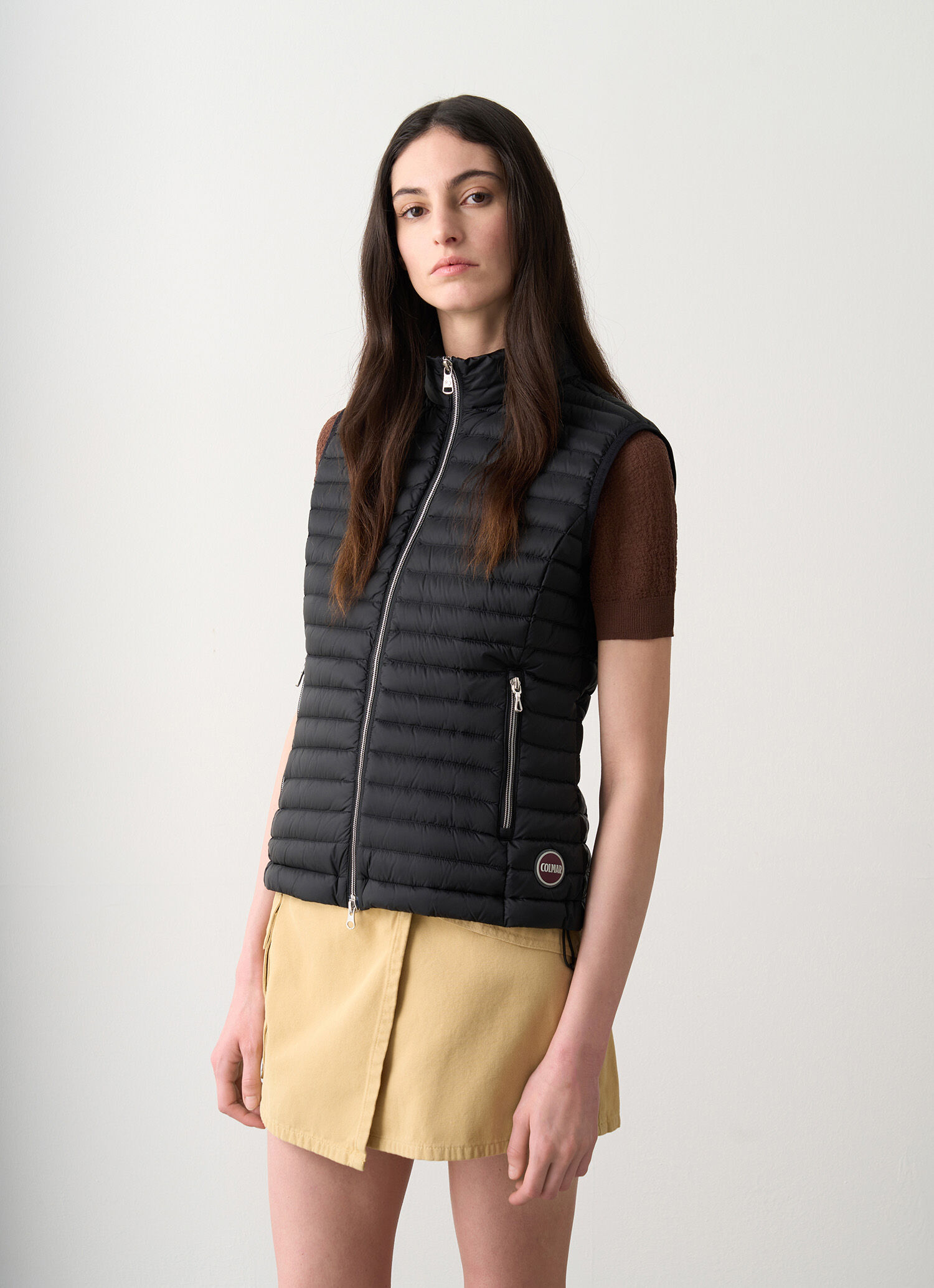 アウターその他 COLMAR Woman Waistcoat Black 2222A9VX 99 Gilets for women: down vest and sleeveless jackets | Colmar