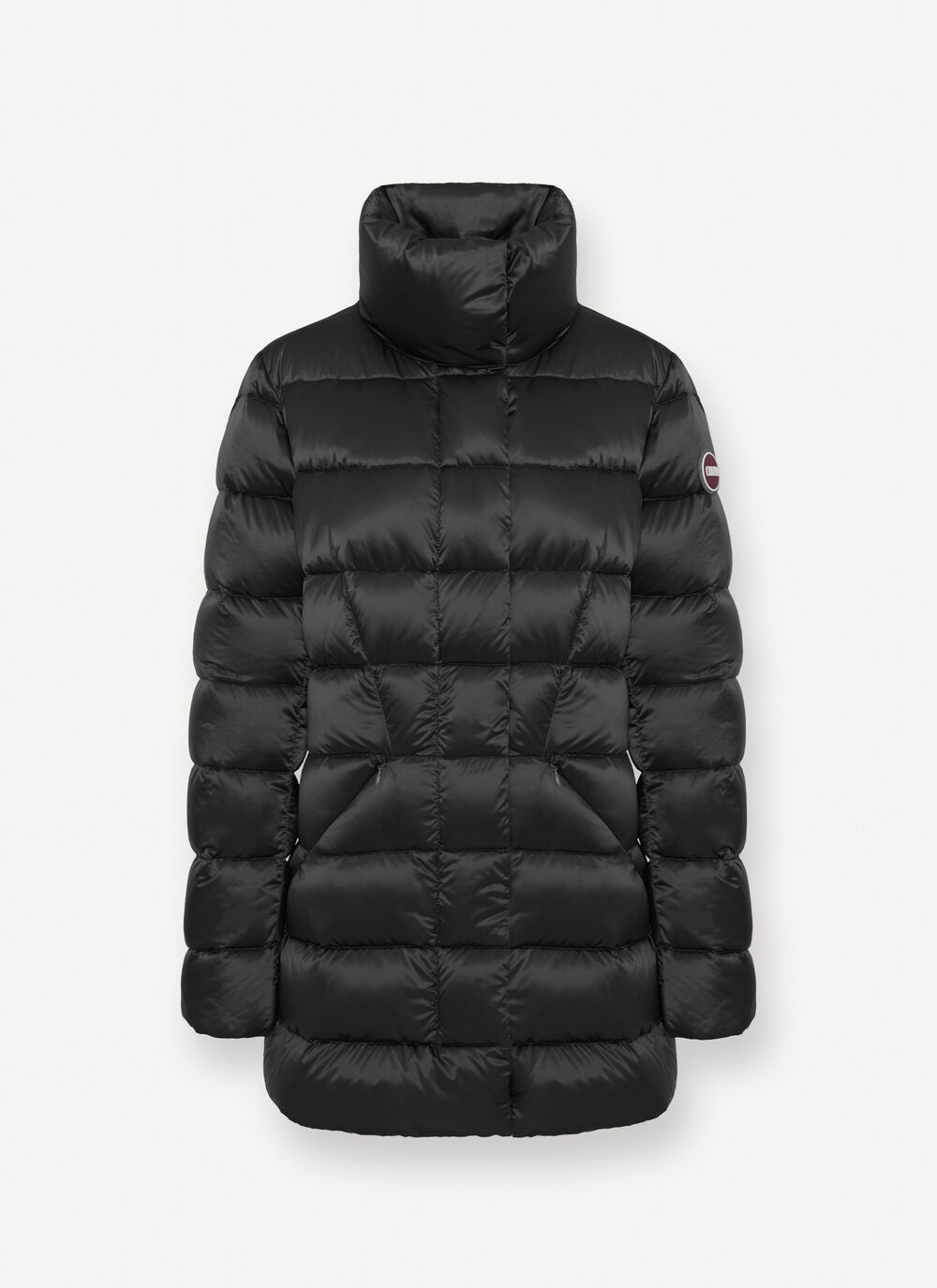 Long fitted down jacket image number 4