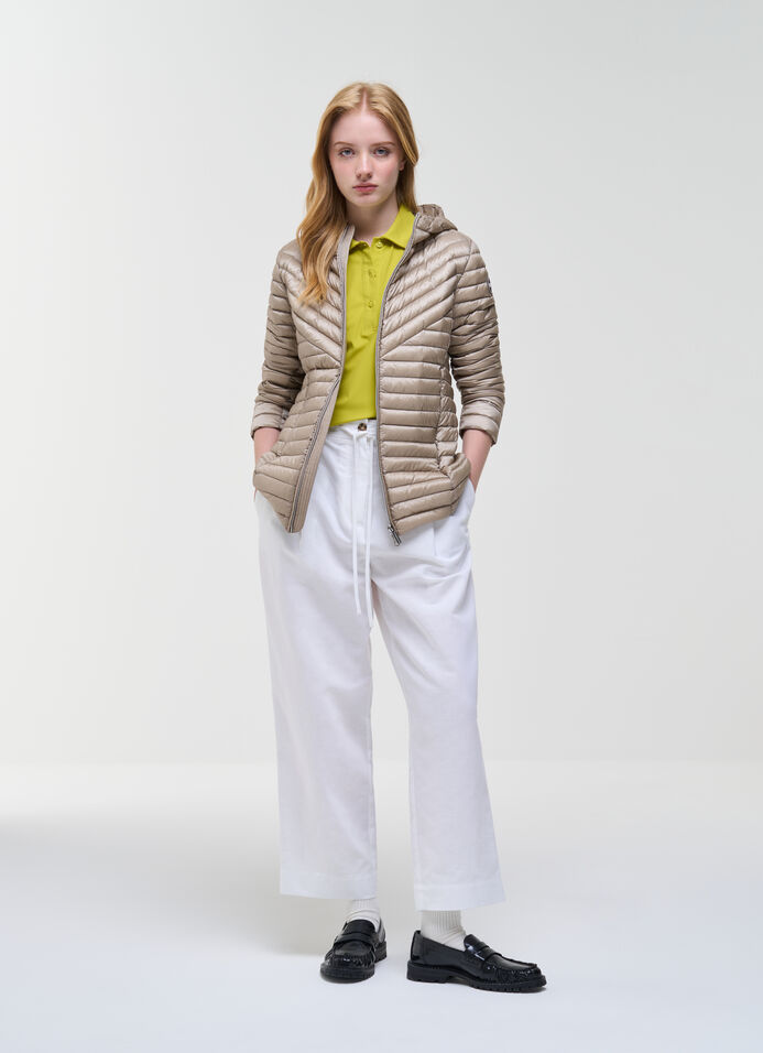 Long lightweight down jacket