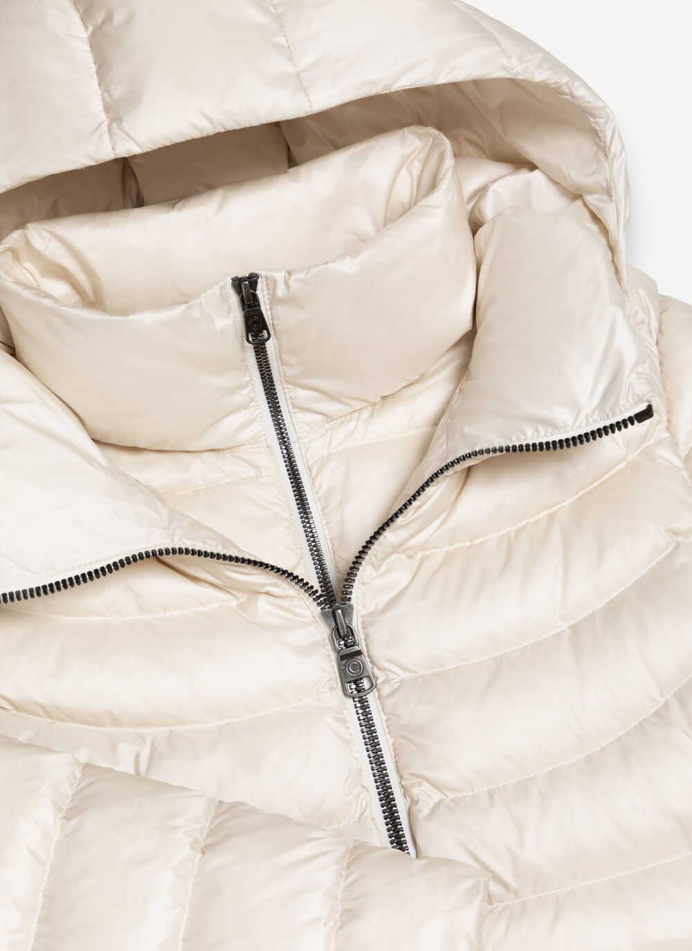 Long down jacket with inner vest image number 6