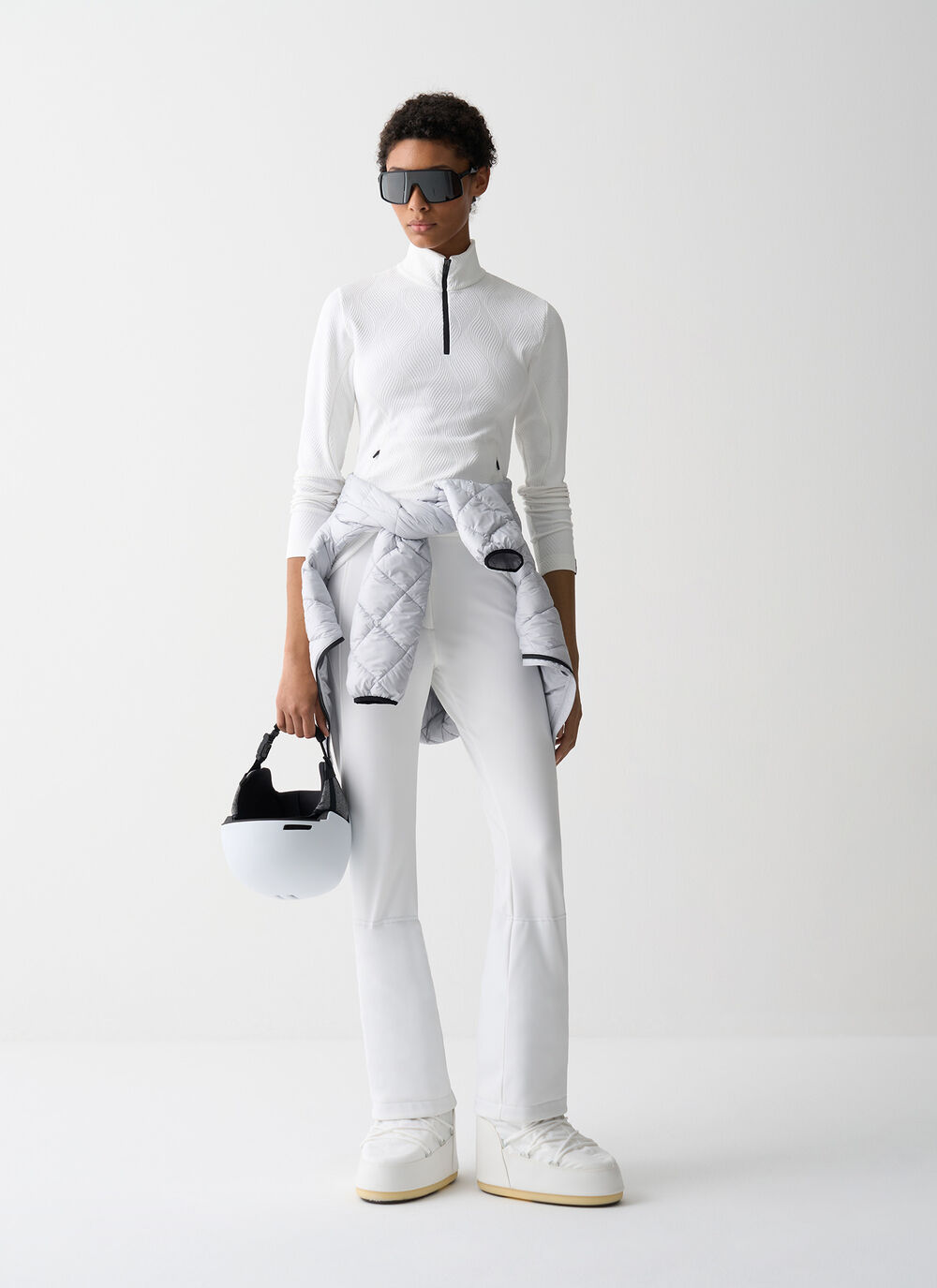 Half-zip jacquard fleece ski fleece image number 0