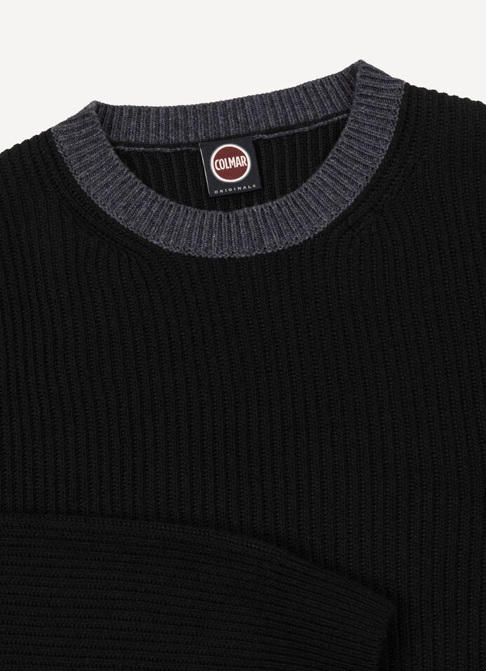 Fisherman’s rib-knit crew-neck pullover image number 5