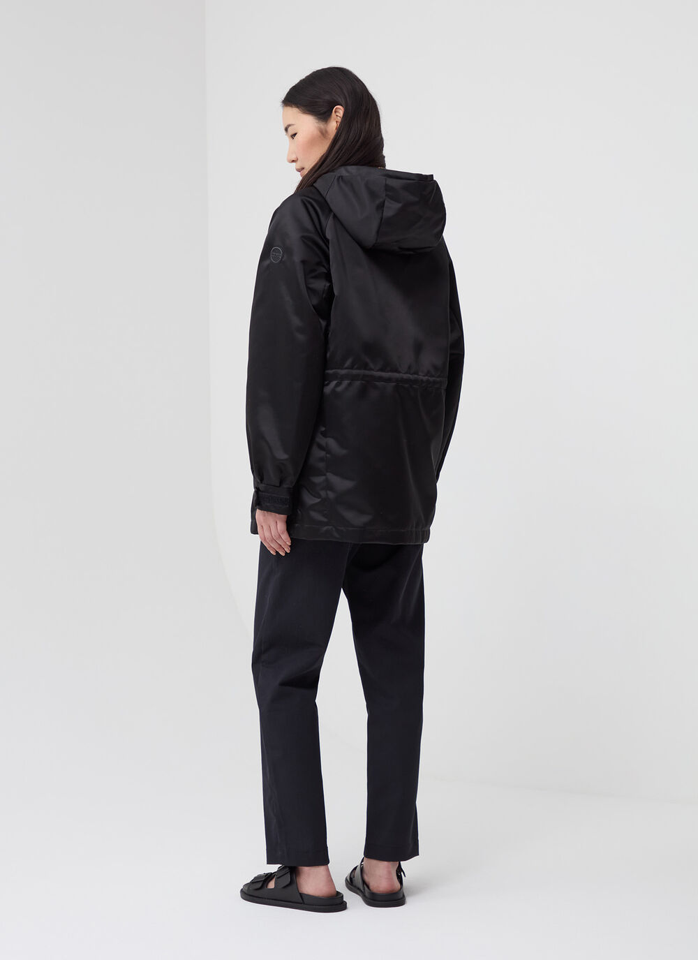 Long satin jacket image number 3