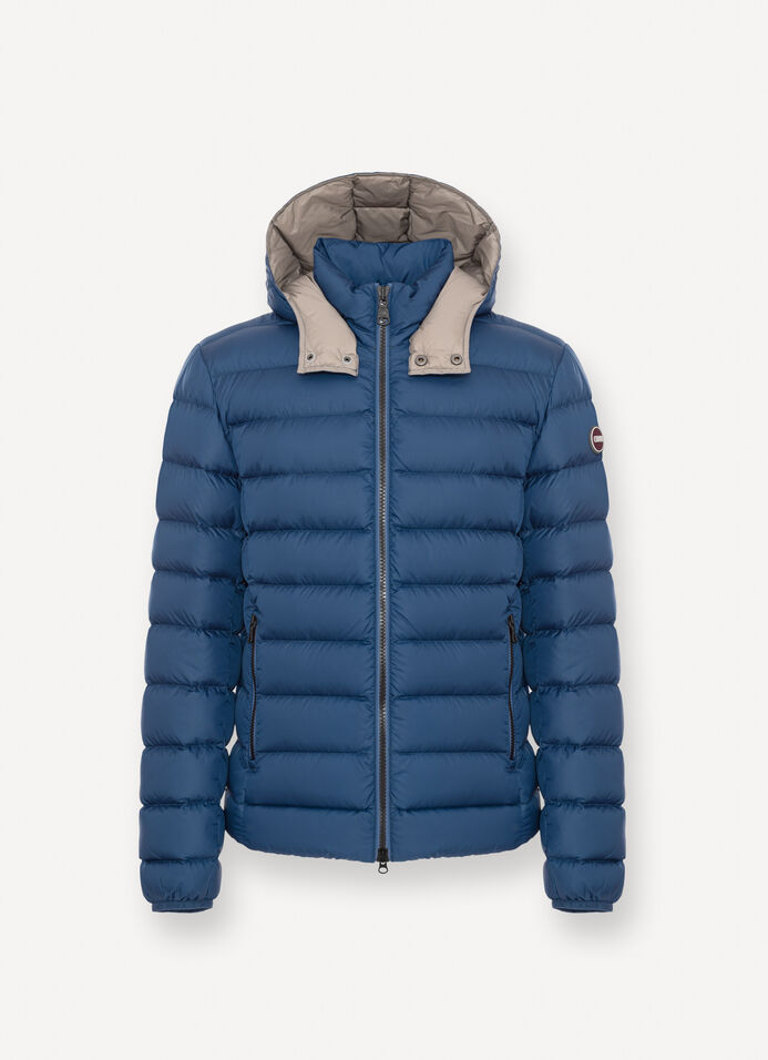 Sporty down jacket with detachable hood image number 4