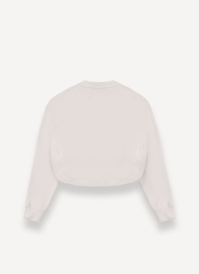 Cropped sweatshirt with rounded hem image number 5