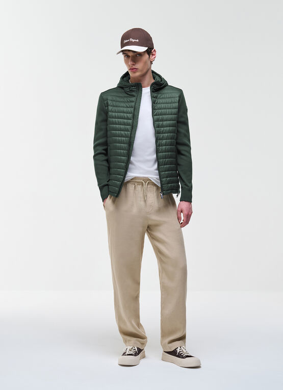 Hybridjacke aus Watte mit Kapuze