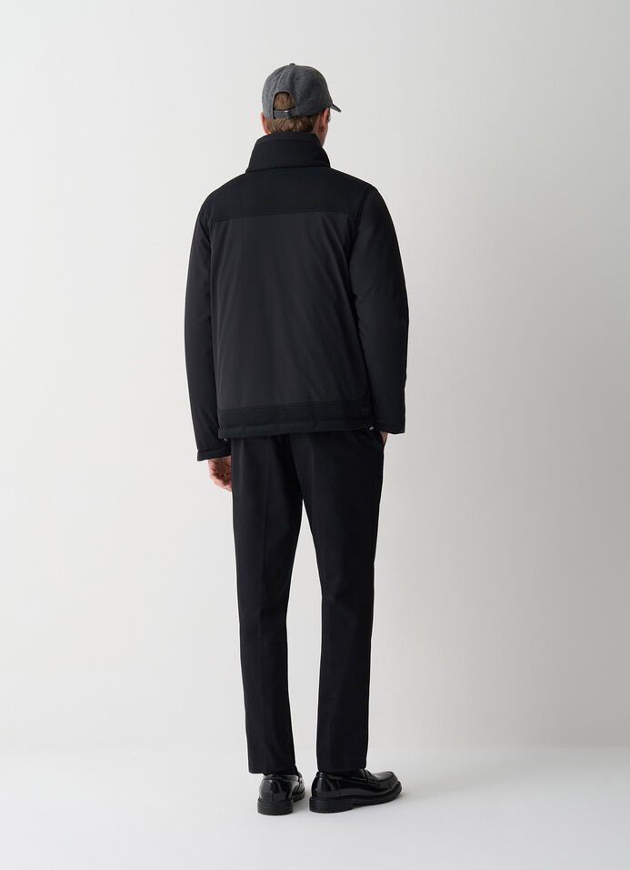 Bi-material down jacket image number 3