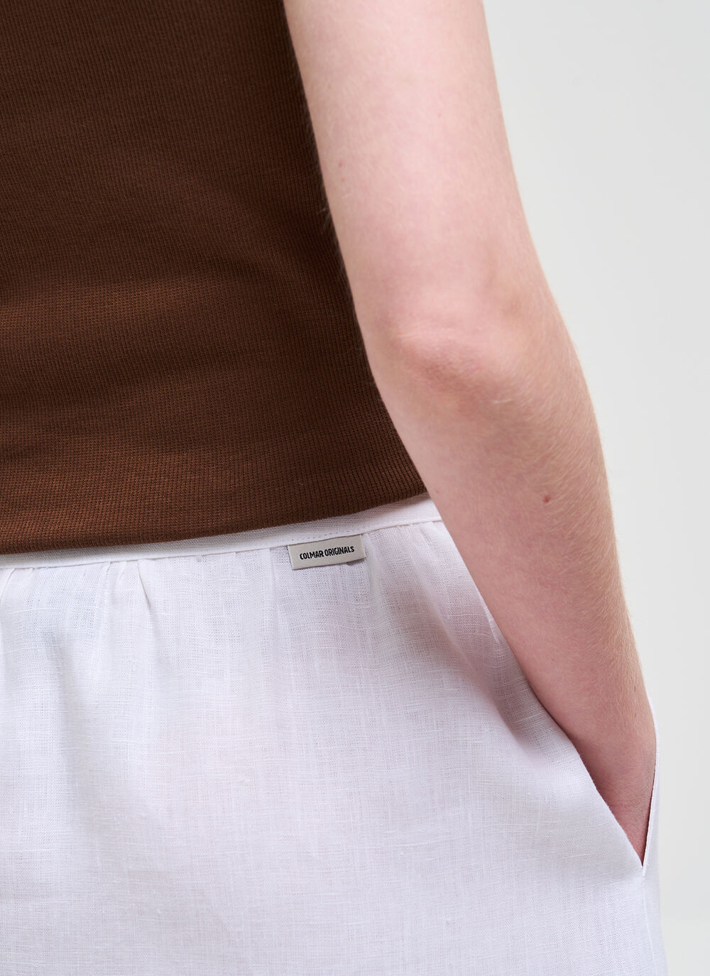 Linen midi skirt image number 2