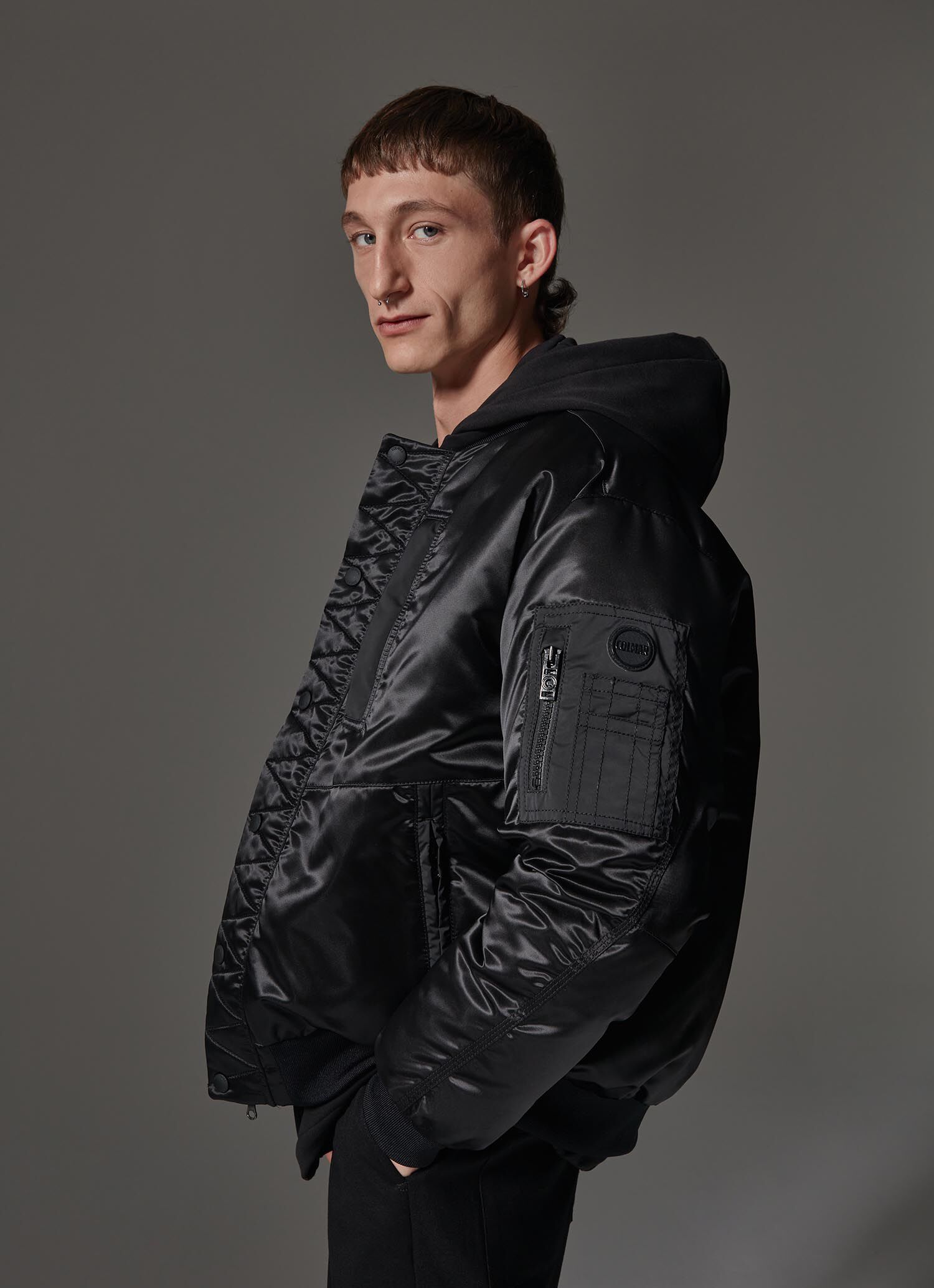 Maxi shop bomber jacket