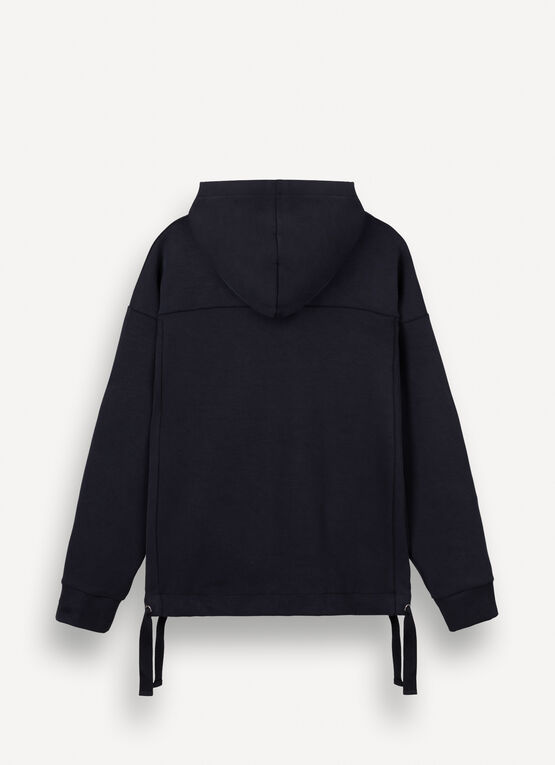 Sweat-shirt à capuche et cordon de serrage