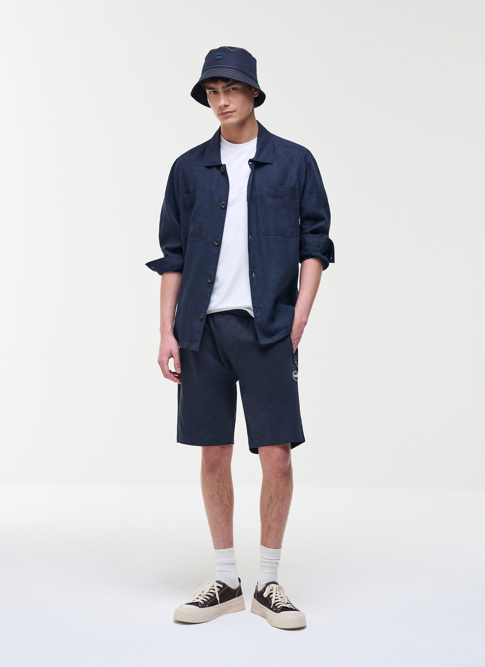 Bermuda in felpa con zip image number 1