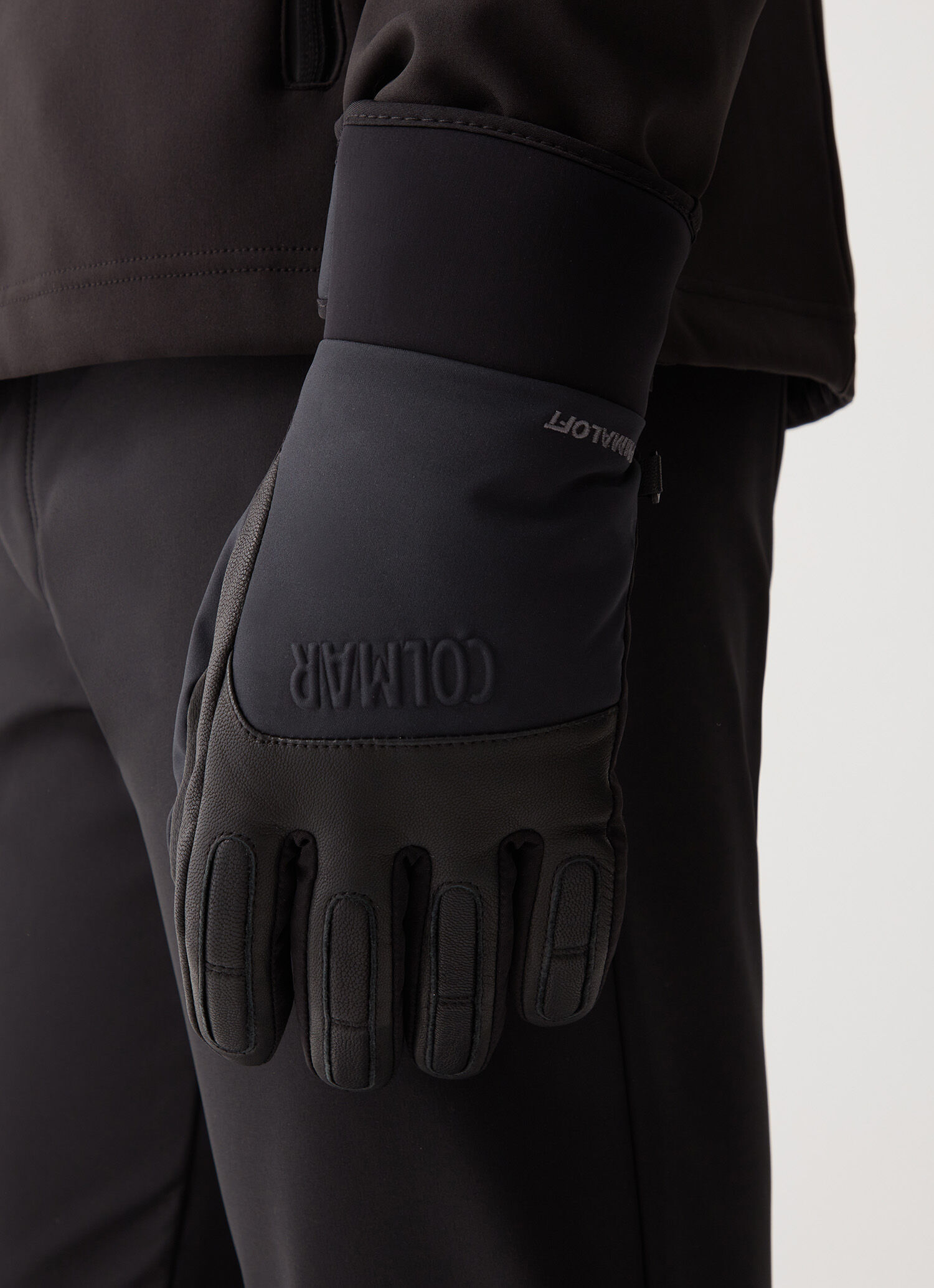 Leather ski gloves with protections Colmar