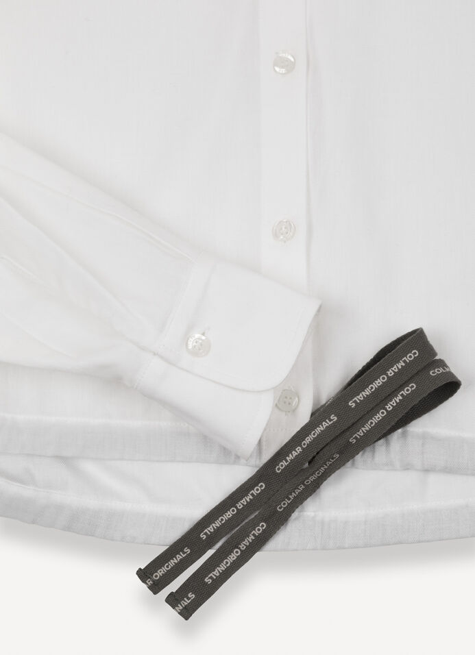 Cropped shirt with drawstring image number 6