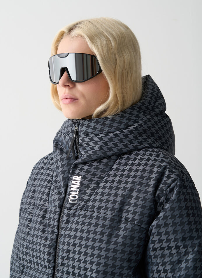 Houndstooth padded ski jacket image number 2