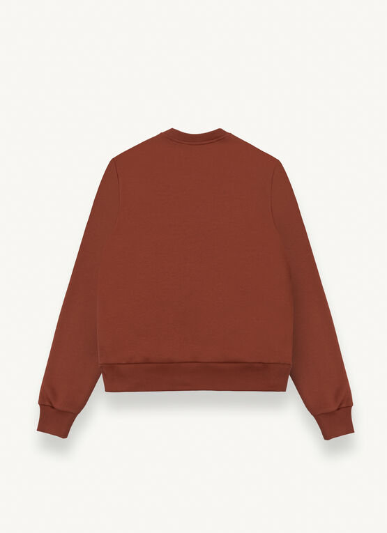 Crew-neck sweatshirt with printed maxi logo