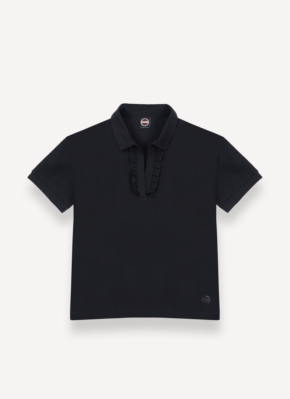 Cotton piqu&eacute; polo shirt with ruching image number 4
