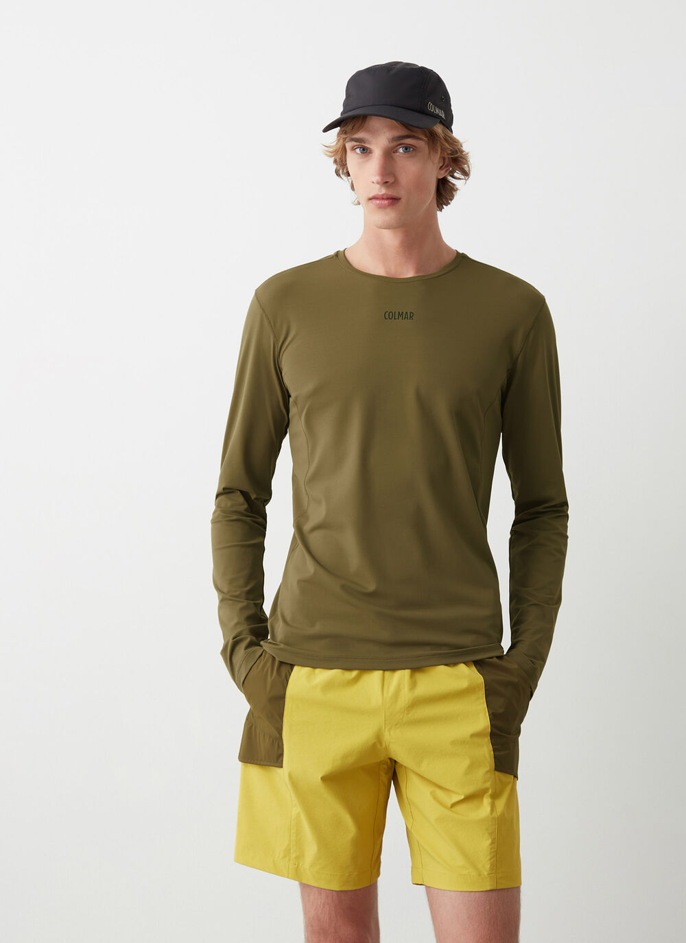 Long-sleeved T-shirt in stretch jersey image number 1