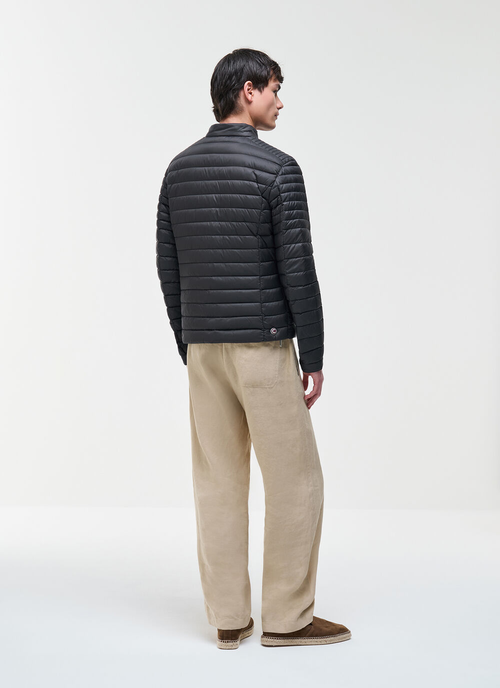 Lightweight down biker jacket image number 3