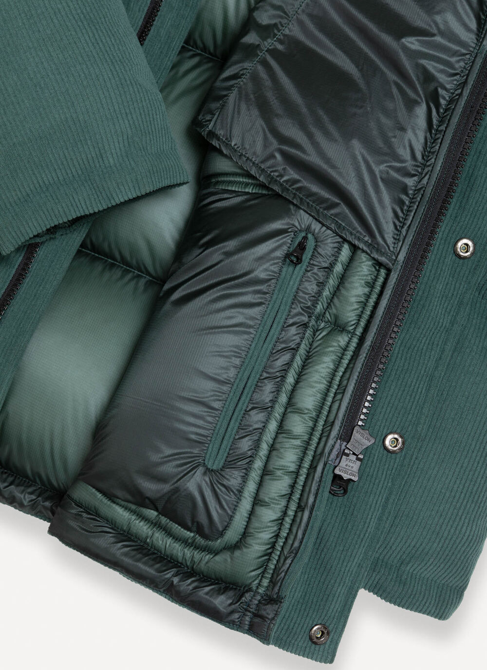 Waterproof corduroy down jacket image number 6