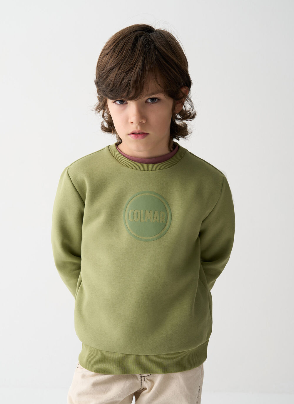 Crew-neck sweatshirt with logo image number 1