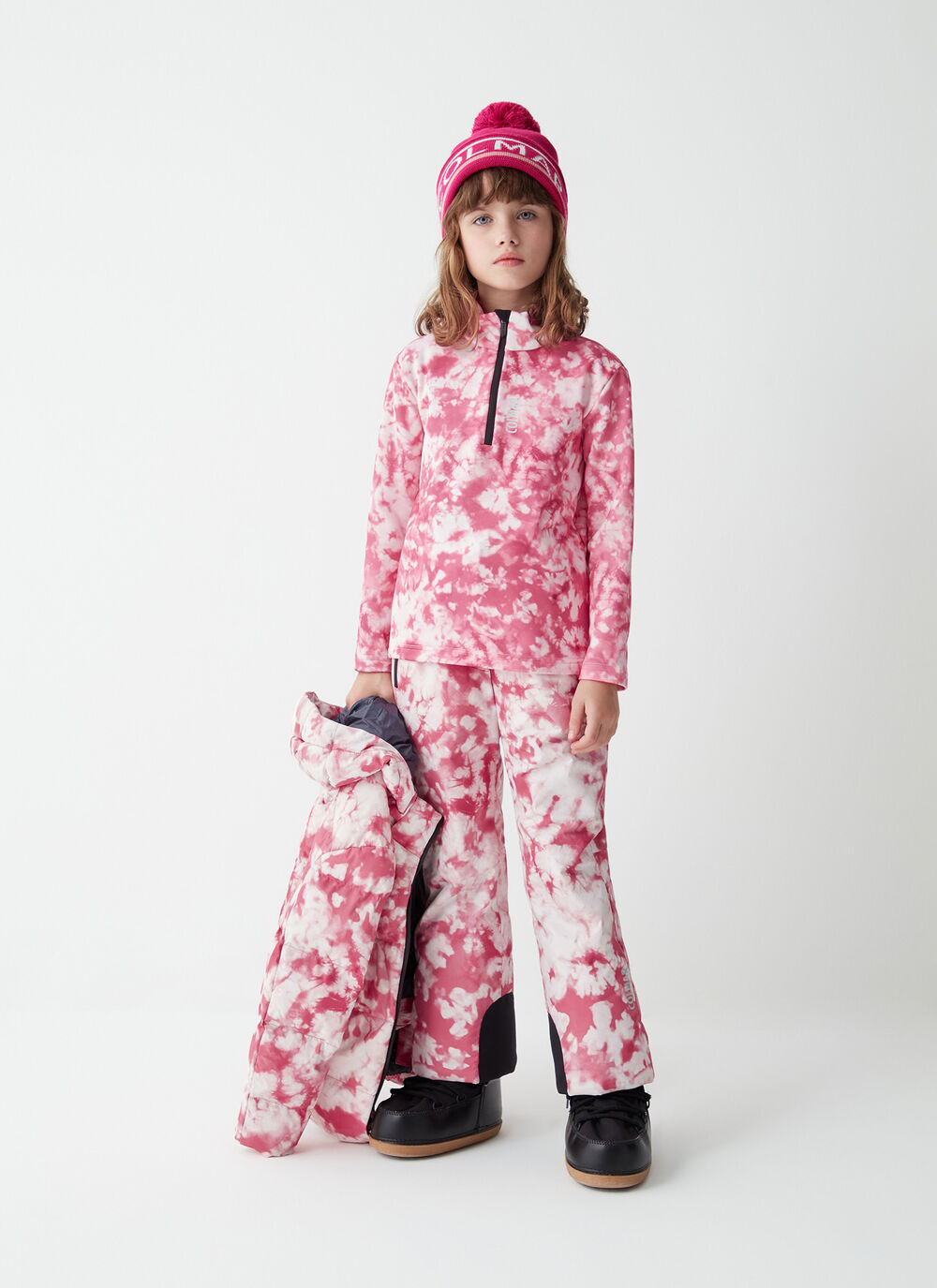 Boys&rsquo; unisex tie-dye ski sweatshirt image number 0