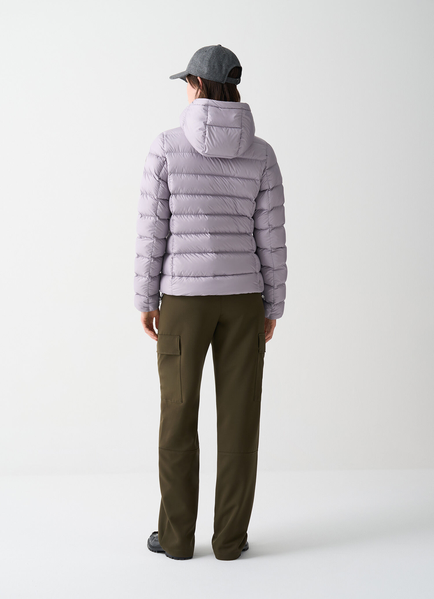 Hooded opaque down jacket - SNOB LILLAC | Colmar