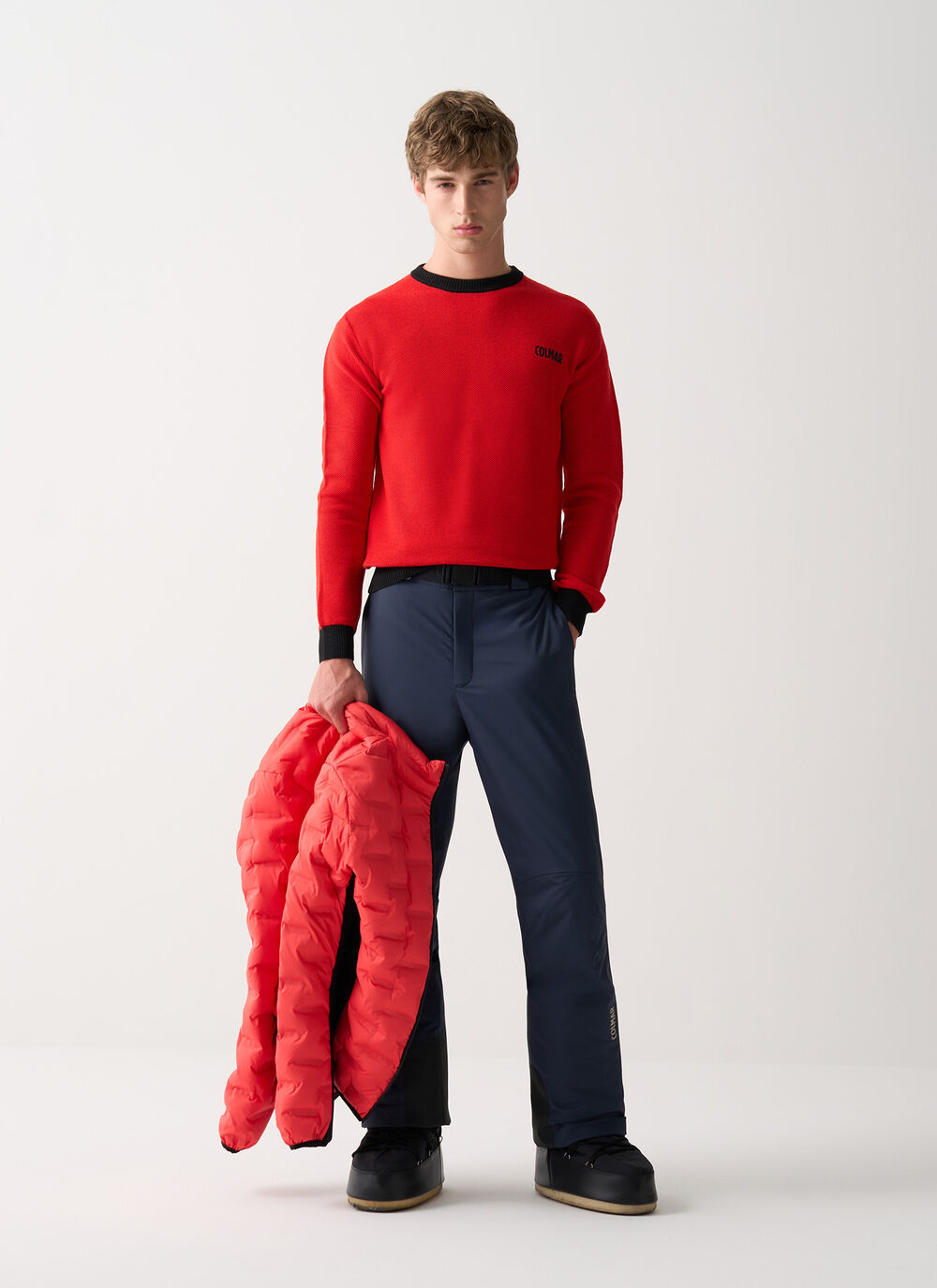 Padded ski pants with belt image number 0