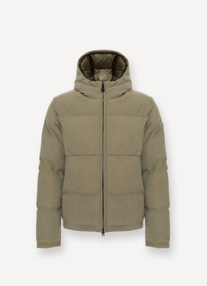 Waterproof corduroy down jacket image number 4