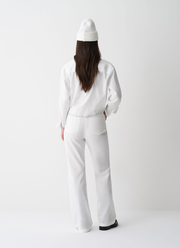 Cropped shirt with drawstring image number 3