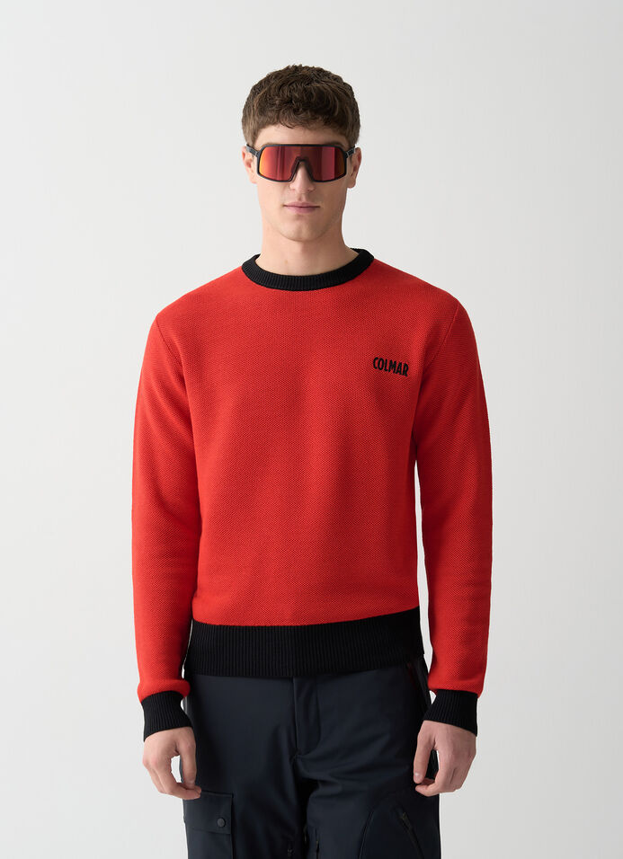Technical wool pullover image number 1