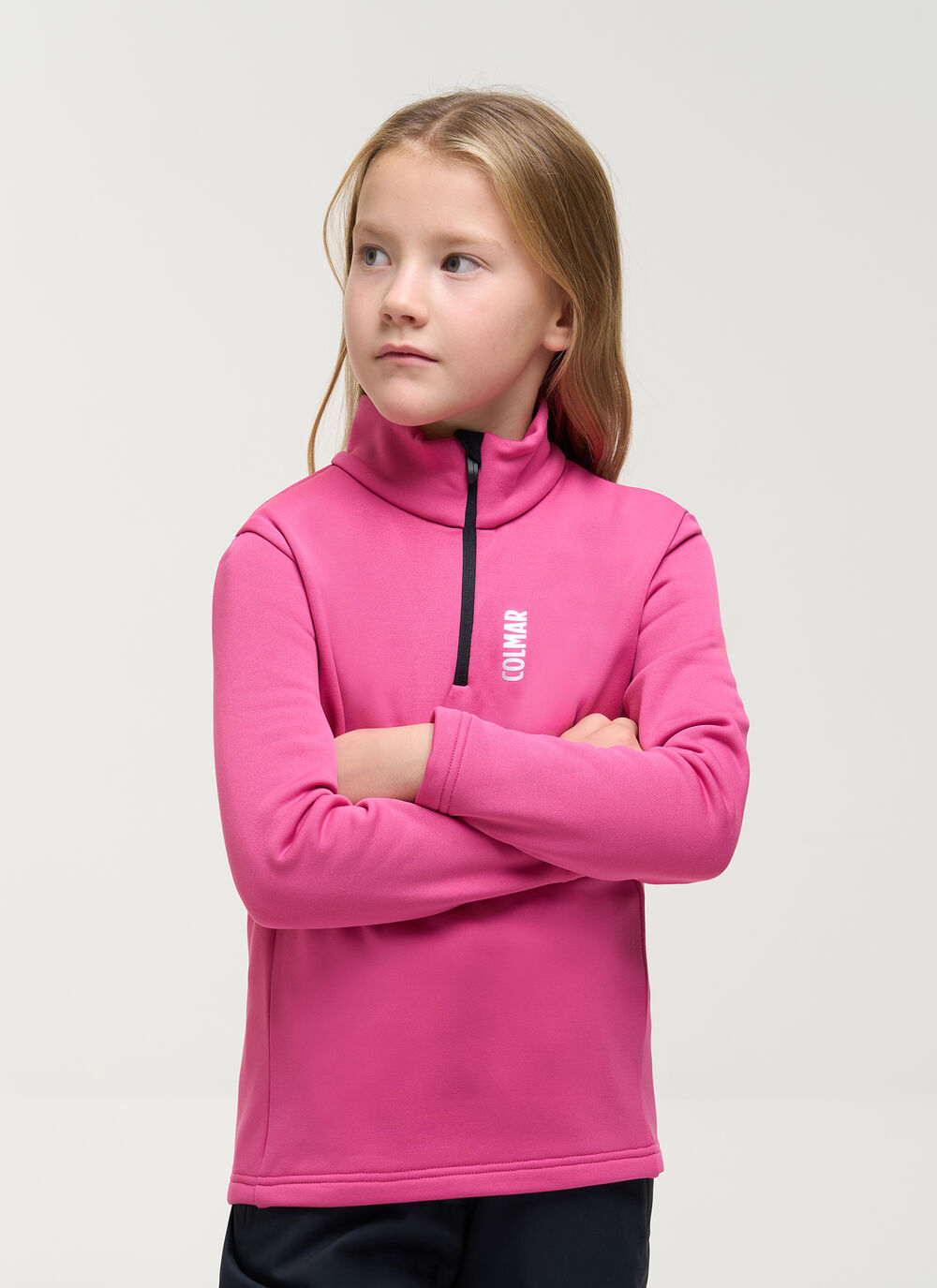 Girl's half-zip ski fleece image number 0