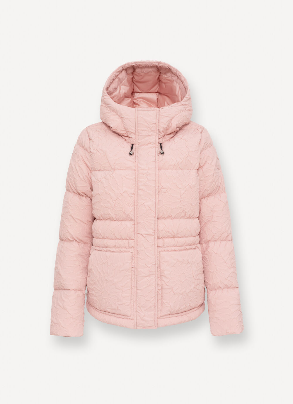 Daunenjacke mit 3D-Blumenmuster und Tunnelzug image number 4