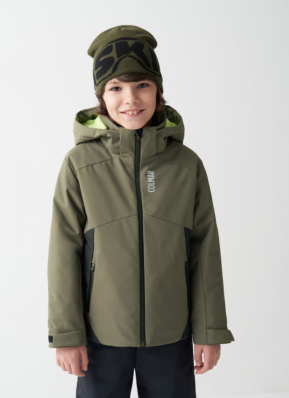 Boy's colour-block ski jacket image number 1