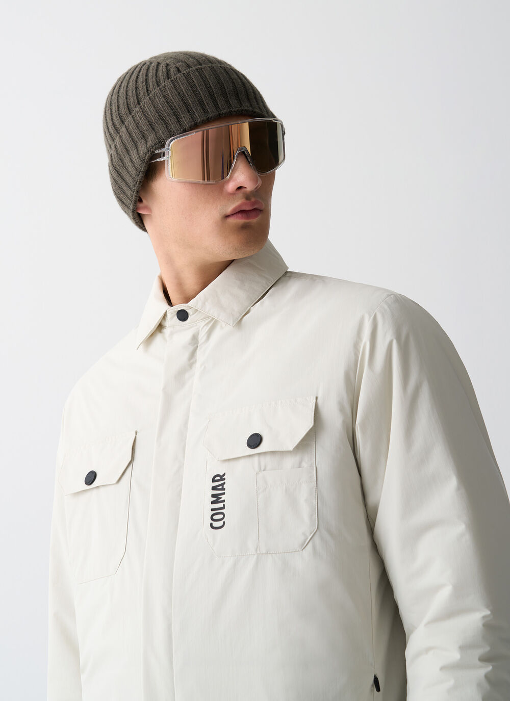 Giacca overshirt con insulator image number 2