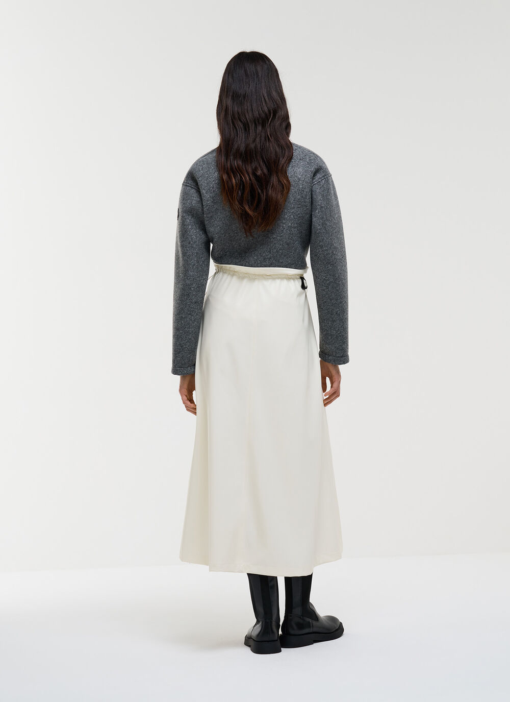 Jupe midi en similicuir image number 3