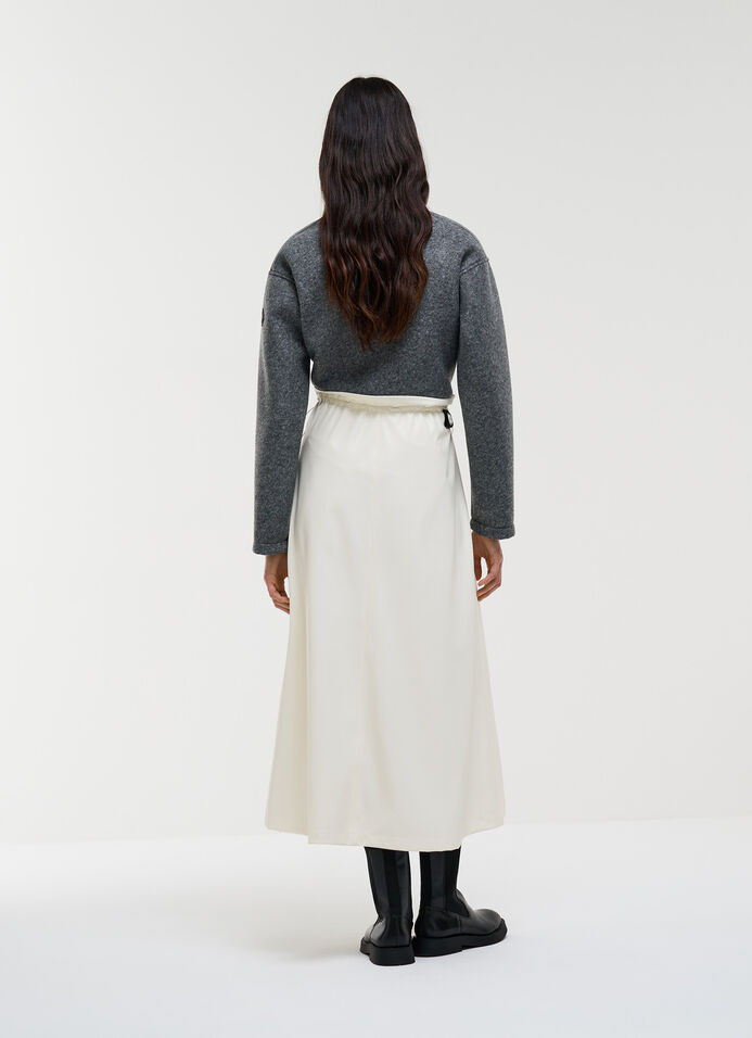 Faux leather midi skirt image number 3