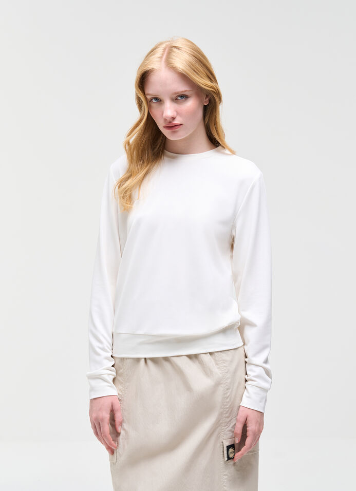 Soft modal crew-neck sweatshirt