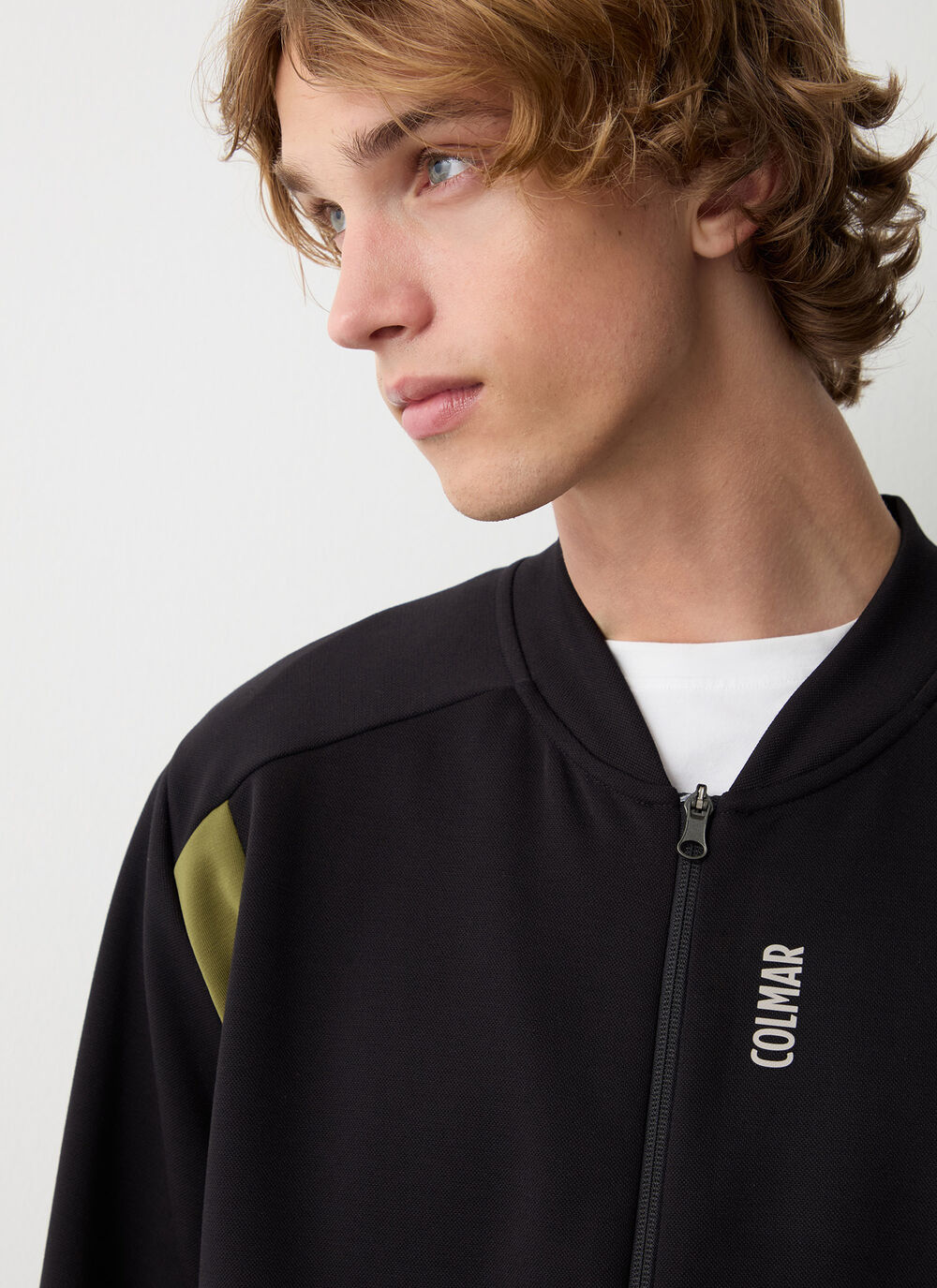 Stretch bomber-style sweatshirt image number 1