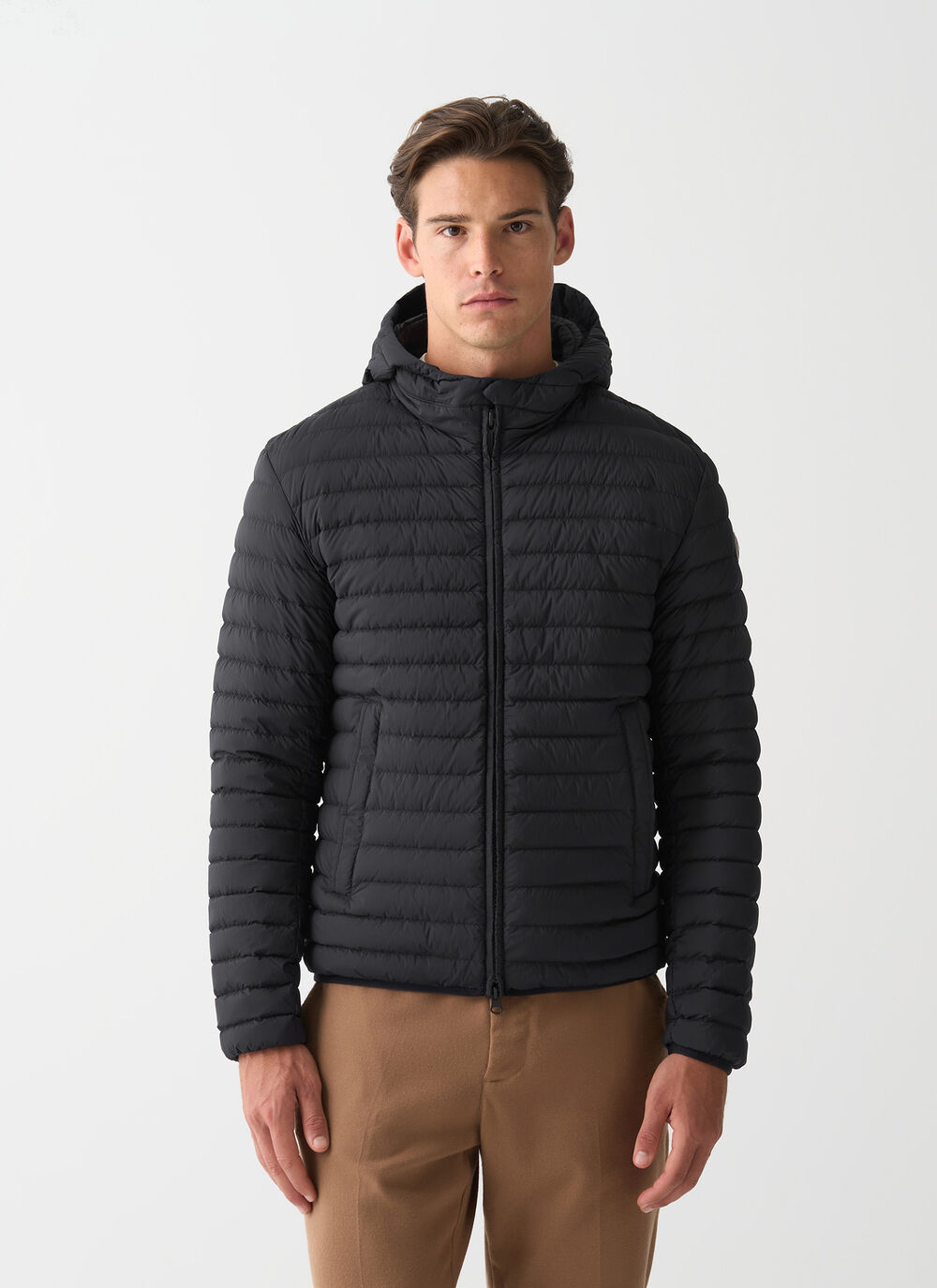 Light down jacket with hood image number 1