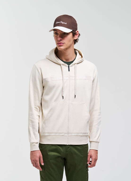 Sweat &agrave; capuche en piqu&eacute;