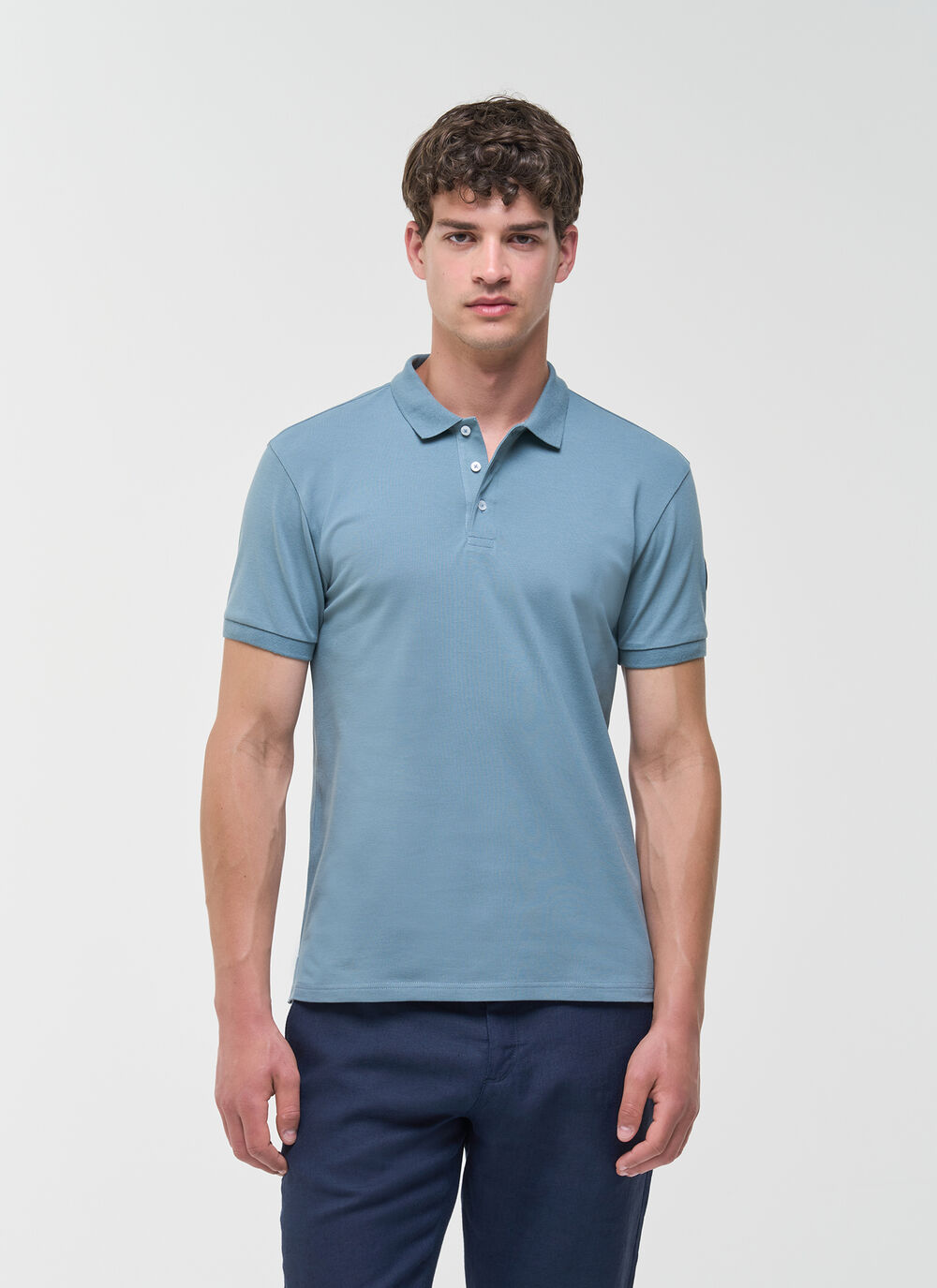 Stretch piqu&eacute; polo shirt image number 0