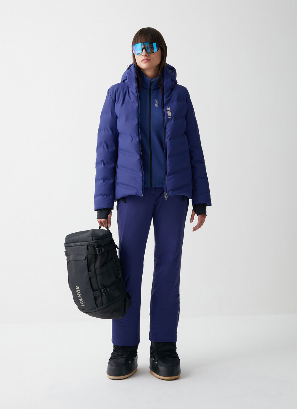 Extra-warm down ski jacket with neck warmer image number 3