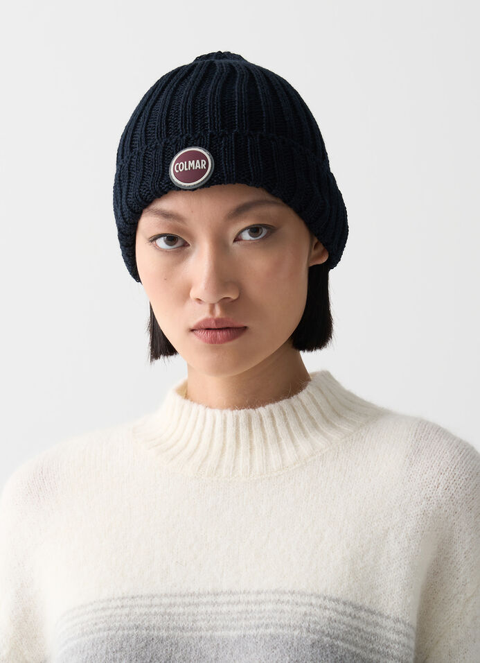 Unisex rib-knit hat with turn-up image number 0