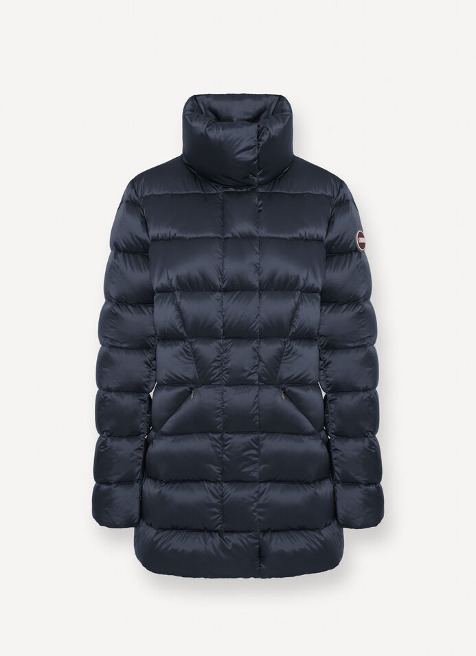 Long fitted down jacket image number 4