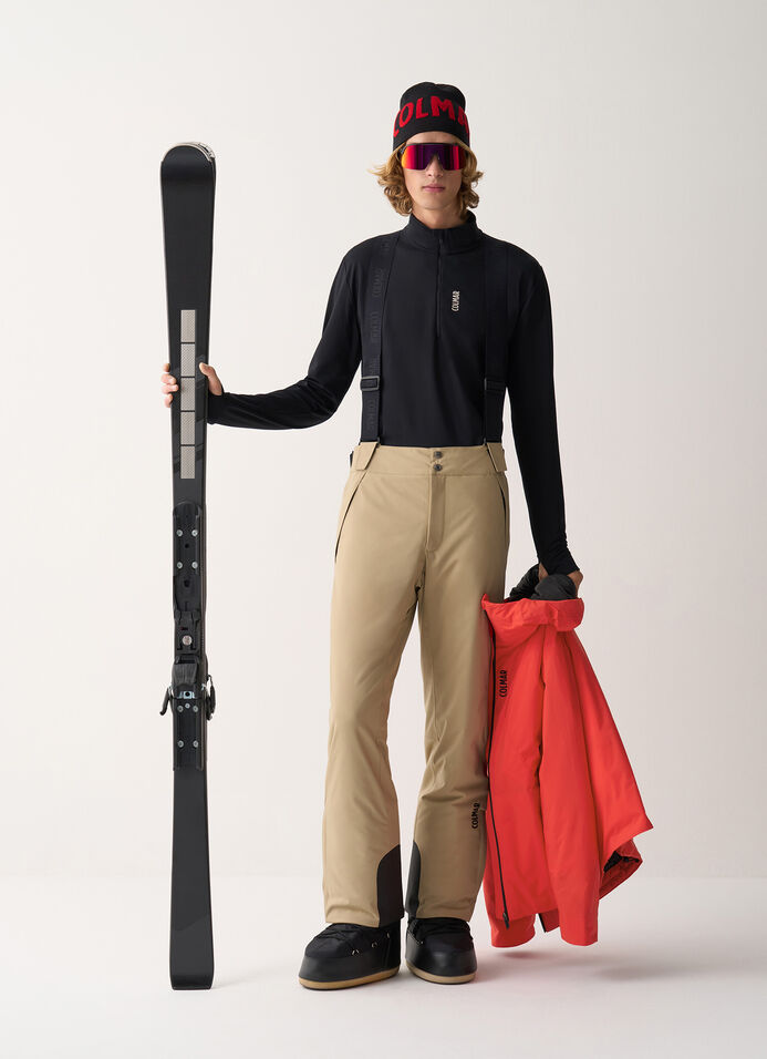 Padded 4Way fabric ski salopettes image number 0