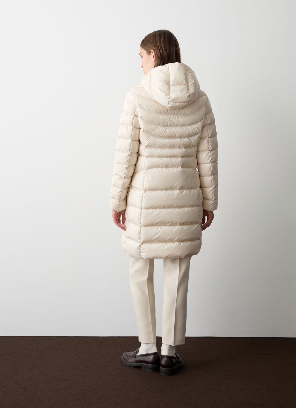 Long down jacket with inner vest image number 3